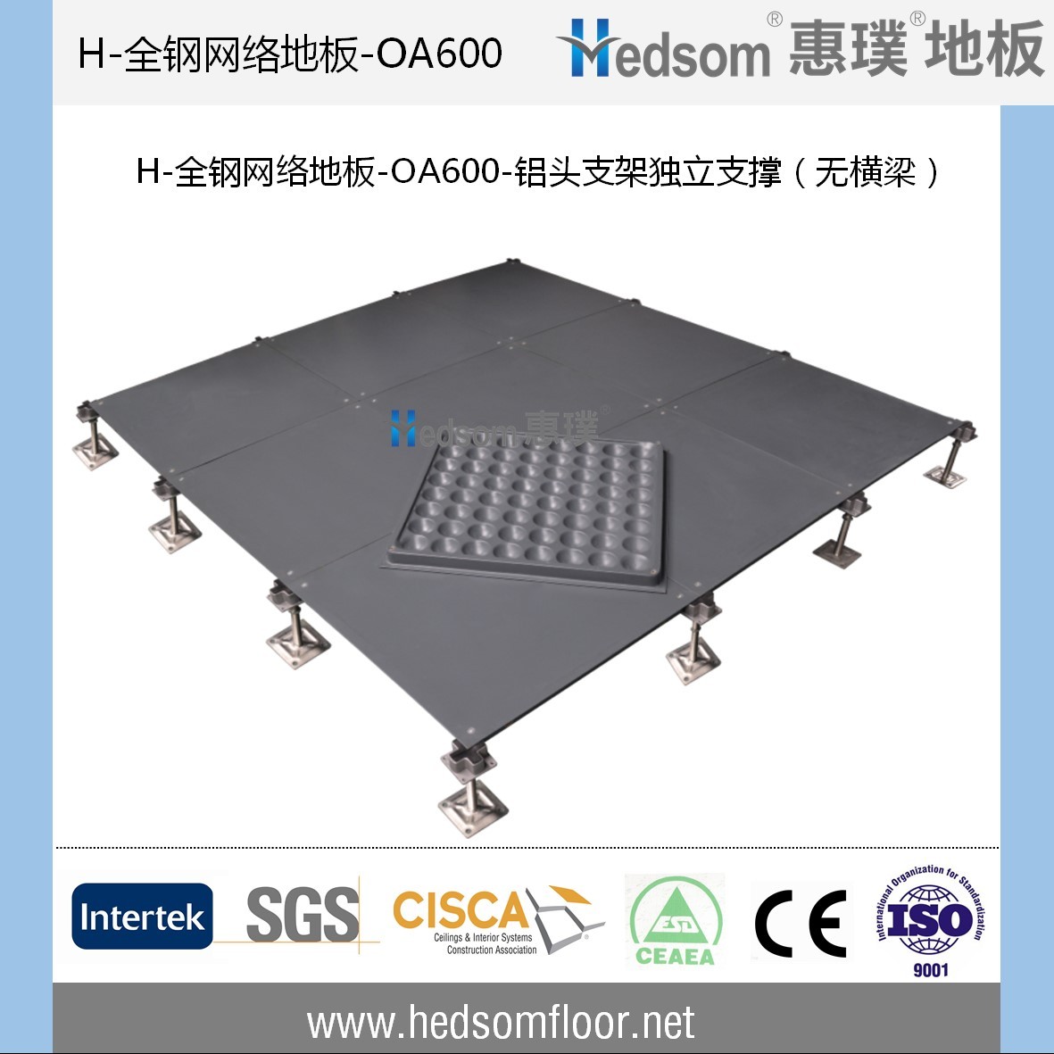 惠璞全鋼網(wǎng)絡(luò)地板-OA600-無橫梁 -經(jīng)濟(jì)款